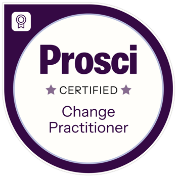 Prosci Certified Change Practitioner certification badge
