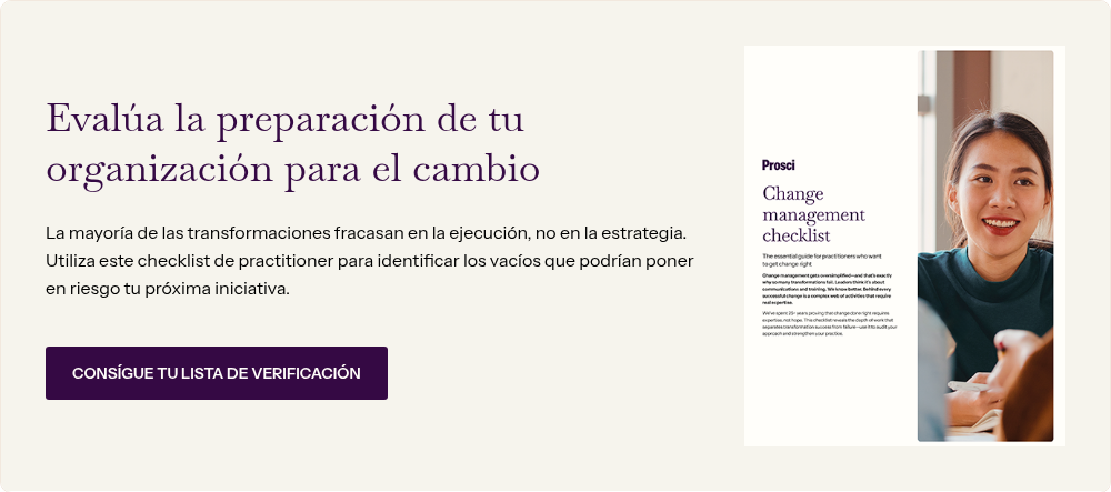 Evalúa la preparación de tu organización para el cambio